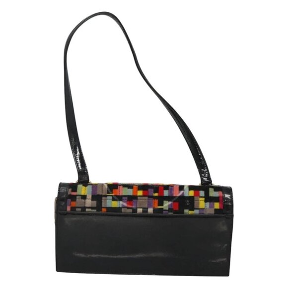 CHANEL Shoulder Bag Velor Gold Multicolor CC Auth 120922 - Picture 3 of 15